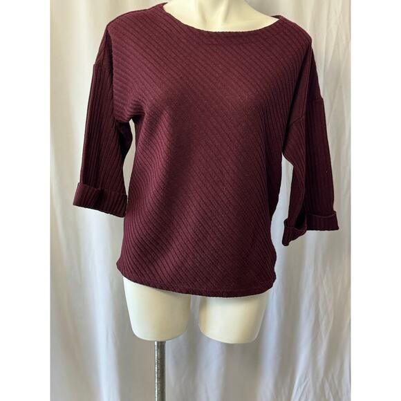Red by BKE Ribbed Sweater - Burgundy Beauty - M - Picture 2 of 8
